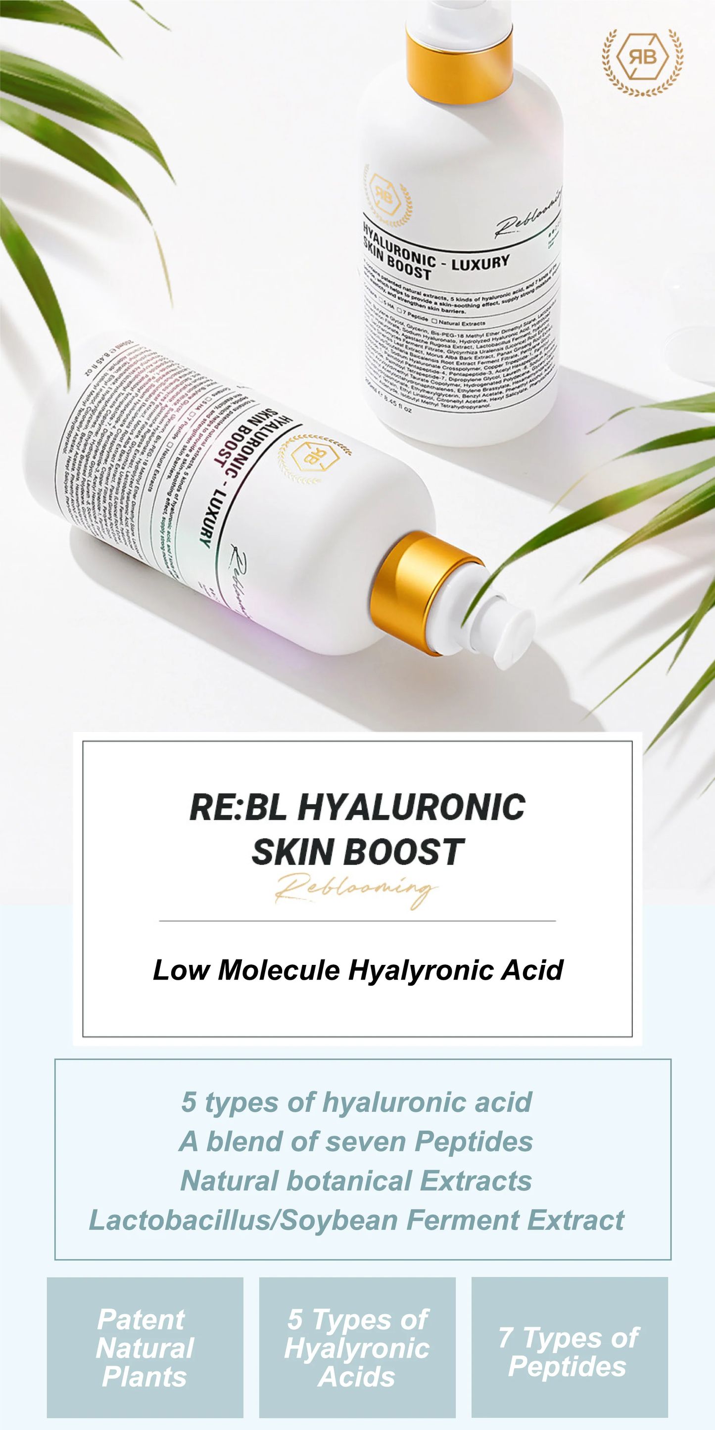 Rebloom Hyaluronic Luxury Skin Boost - 250ml