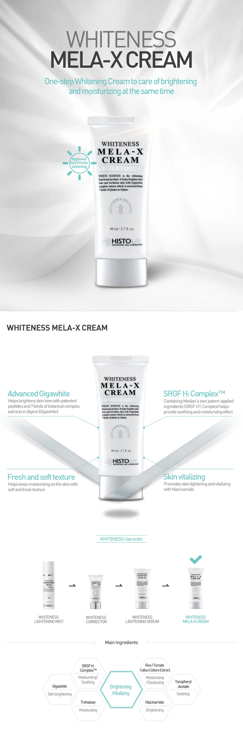 Whiteness Mela-X Cream - 50ml