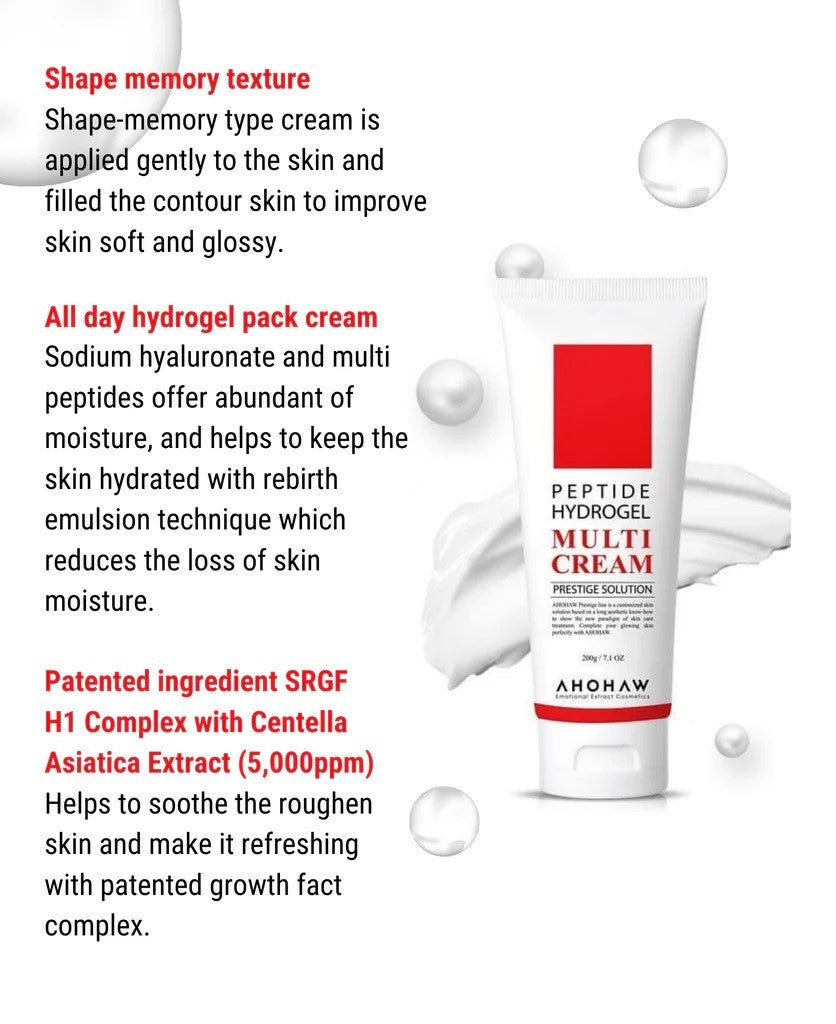 Peptide Hydrogel Multi Cream (Glowing Skin Cream) 80g